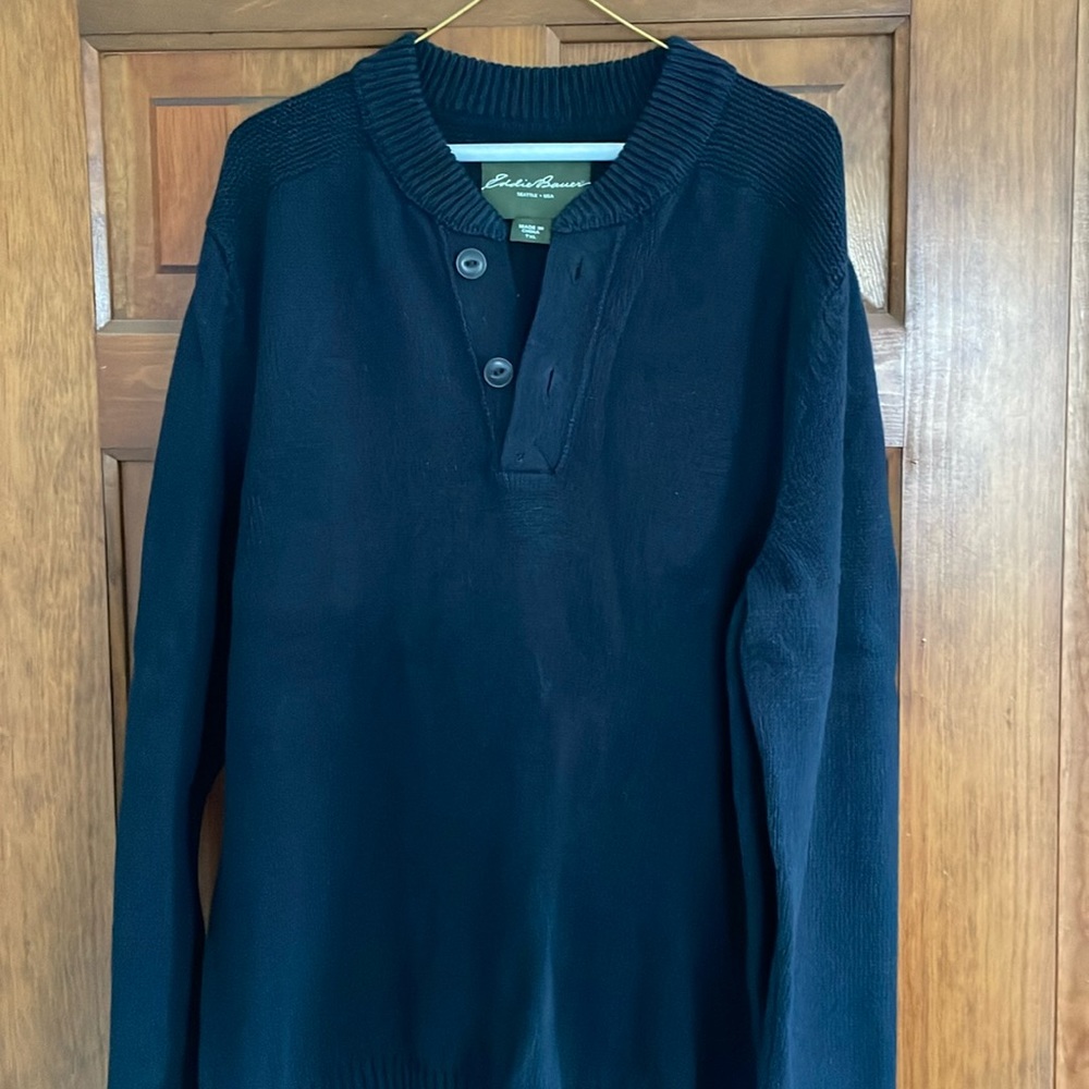 Eddie Bauer 2 button sweater, XLT